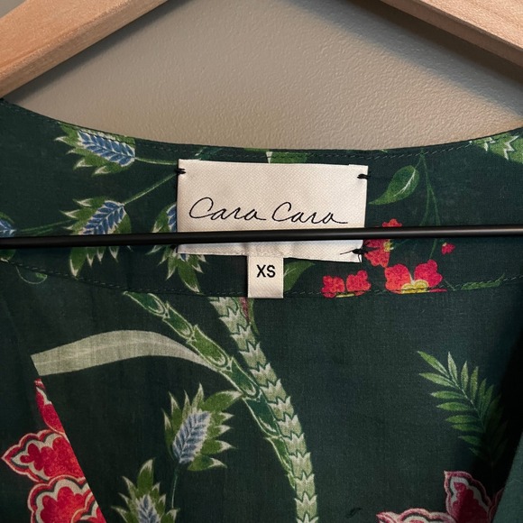 Cara Cara Millbrook Dress Green Pink Floral Size XS‎ Mini Flouncy Chic Feminine - Picture 9 of 16